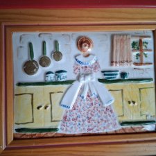 Obrazki kuchenne ceramiczne vintage
