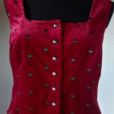 Vintage  Land Haus  Austria  tradycyjna  kamizelka  folk cottagecore gorset