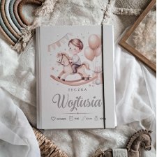 TECZKA CHŁOPIEC z metryczką, prezent na chrzest, narodziny dla chłopca