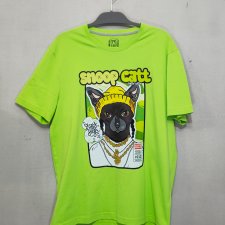 T-shirt SNOOP CAT (MESKA XL) zielony neon