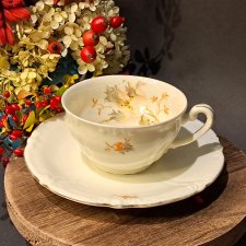 Przedwojenna porcelana Wilhelm Jager Eisenberg duża filiżanka i spodek