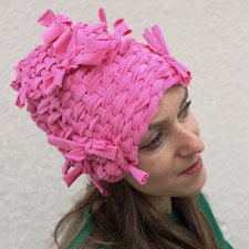 Czapka Cukierek - piękna tkana czapka 100%bawełna