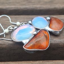 Amberki i opality - kolczyki