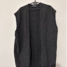 OSKA kamizelka wełniana oversize grafitowa ONE SIZE cm minimalistyczna