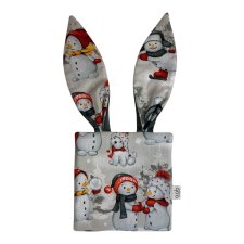 Szmatka sensoryczna z uszkami Bałwanki