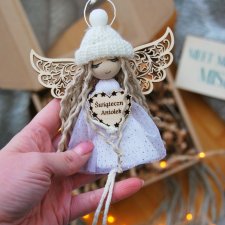 Świąteczny aniołek zawieszka #2 - pakowanie na prezent