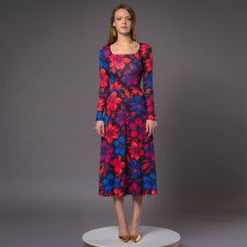 Sukienka z dekoltem karo - Karla Flower Power