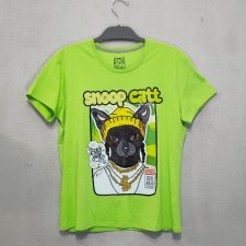 T-shirt SNOOP CAT (DAMSKA M) zielony