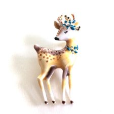 Emaliowana broszka Sarenka