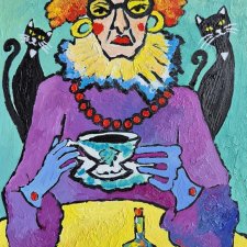 obraz do salonu  portret babci