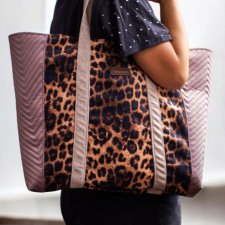 Shopperka z weluru panterka