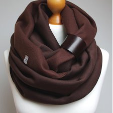 ZIMOWY Komin bawełniany dresowy z zapinką - Pracownia Zolla, gruby obszerny komin tuba szalik damski z zapinką - Pracownia Zolla