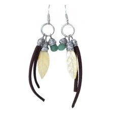 DŁUGIE AUTORSKIE KOLCZYKI LISTKI