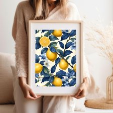 Plakat botaniczny cytryny - format  30x40 cm
