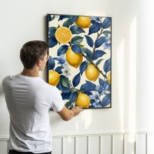Plakat botaniczny cytryny - format  50x70 cm