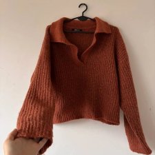 Rudy sweter z kołnierzykiem polo, styl casual L / 40 / 12·Bardzo dobry·Gina Tricot