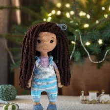 Lalka szydełkowa, Prezent dla dziewczynki, Lalka na prezent