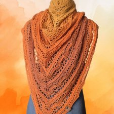 Chusta szydełkowa Gorąca pomarańcza