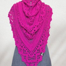 Chusta na szydełku - magenta
