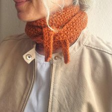 Szalissant – mini szalik z alpaki pomarańczowy