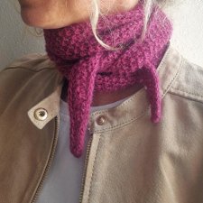 Szalissant – mini szalik z alpaki, malinowy róż