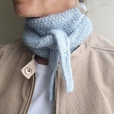 Szalissant – mini szalik alpaka & moher z jedwabiem, błękit