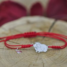 Świnka morska - bransoletka, srebro 925