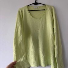 Jasnozielony sweter Canda – lekki, bawełniany, z dekoltem w łódkę XXL / 44 / 16·Bardzo dobry·C&A