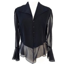 Efektowna bluzka z koronki i tiulu