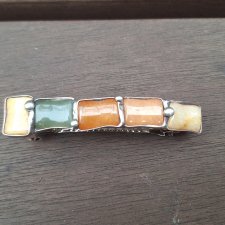 Agaty na kolorowo - klamra do włosów