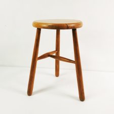 Taboret tripod Mid Century, Dania, lata 60.