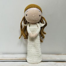 Anioł stróż lalka maskotka szydełkowa handmade