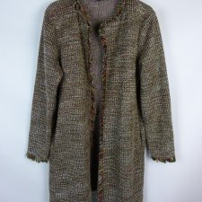 Zara cienki sweter kardigan metalizowany / L