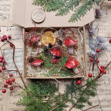 Muchomorki 5  sztuk do  powieszenia