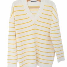 Sweter vintage bawełniany The Bliss Edit paski