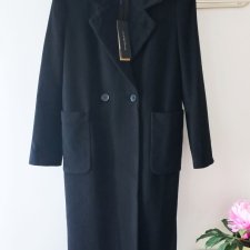 Donna Karan wełniany płaszcz