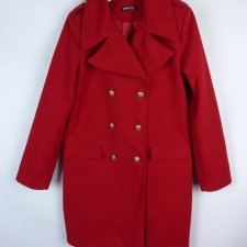 Boohoo flauszowy płaszczyk red 14 / 42