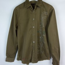 GAS koszula casual vintage bawełna khaki / M