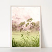 Trawy. Oryginalna akwarela A4