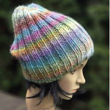 zielone pastele / czapka z jedwabiem