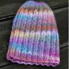 różane pastele / czapka z jedwabiem