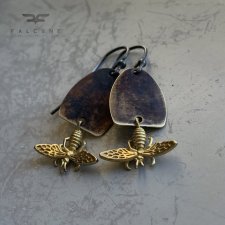 Kolczyki ze srebra i mosiądzu Ulotność