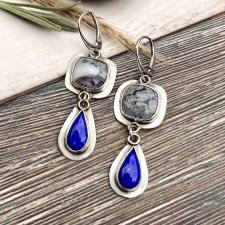 Lapis lazuli -Kolczyki nieoczywiste