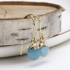 Kolczyki Turquesa z Jadeitem w złoconej oprawie.