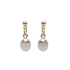 Delikatne kolczyki Amour pozłacane z Kwarcem różowym