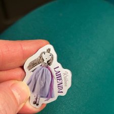 Królowa Lawenda -  mały magnes na lodówkę