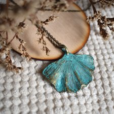 Liść Miłorzębu - Wisiorek, Naszyjnik, Zawieszka