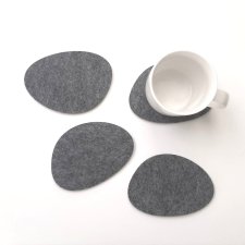 Podkładki pod kubki Kamyki szare 4s