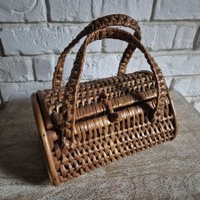 Wiklinowa torebka vintage