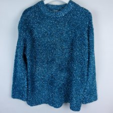 Marks & Spencer Autograph metalizowany sweter turkus 10 / 38